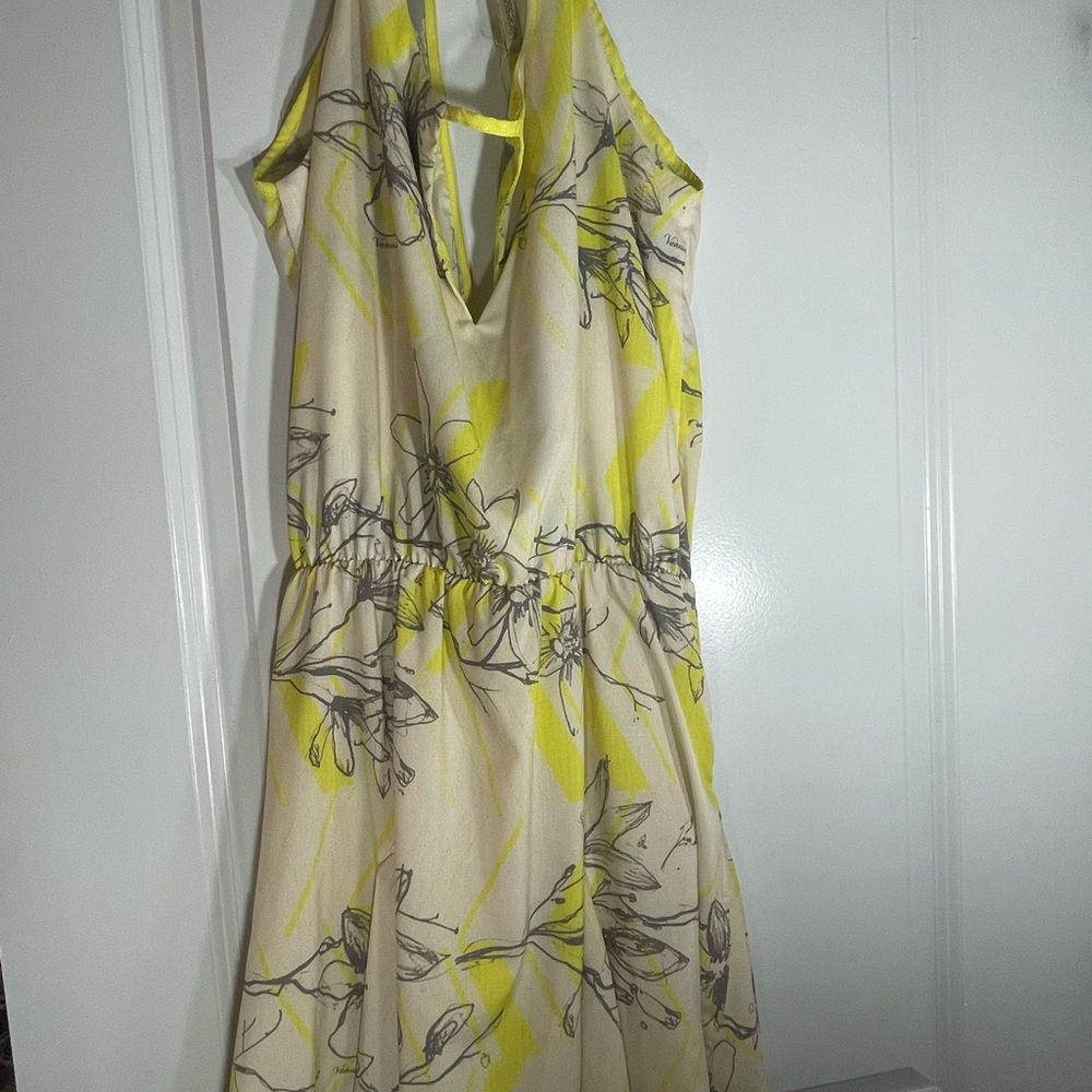 Vanessa Lima Floral Yellow and Cream Dress